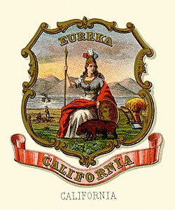 Coat of arms of California at Historical coats of arms of the U.S. states from 1876, by Henry Mitchell (restored by Godot13)