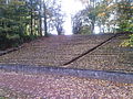 Close view of an abandoned terrace