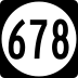State Route 678 marker