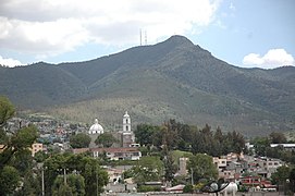 Cerro del Picacho, el más alto de toda la sierra de Guadalupe (3055 msnm) visto desde Coacalco