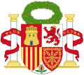 Coat of arms of the First Spanish Republic. Civic Crown version