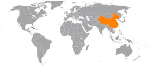 Mapa indicando localização da China e do Cuba.