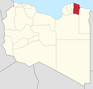 Localização de Derna