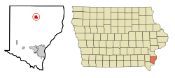 Location of Mediapolis, Iowa