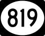 Highway 819 marker
