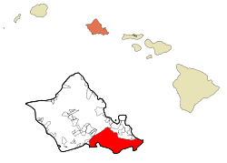 Urban Honolulu and East Honolulu CDPs (combined) in Honolulu County and the state of Hawaii