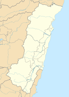 Map showing the location of Fuyuan National Forest Recreation Area