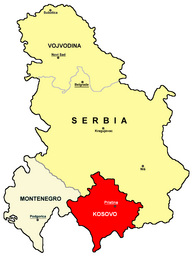 Location of the Republic of Kosova in relation to the Federal Republic of Yugoslavia