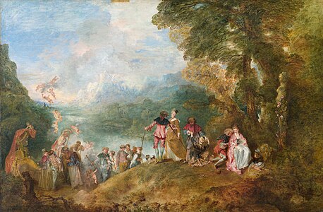 The Embarkation for Cythera, by Antoine Watteau (edited by Dcoetzee)