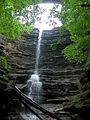 Image 47A view of Lake Falls in Matthiessen State Park in La Salle County near Oglesby. The park's stream begins with the Lake Falls and flows into the Vermillion River. Photo credit: Cspayer (from Portal:Illinois/Selected picture)