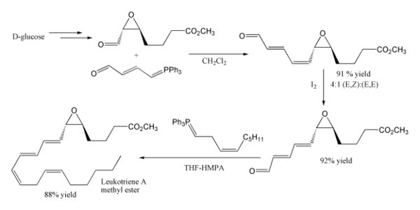 维蒂希反应应用于白三烯A甲酸酯的合成