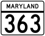 Maryland Route 363 marker