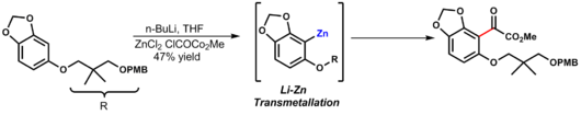 Zakarian's synthesis of Maoecrystal V utilized an early stage zinc transmetallation to tolerate functionality