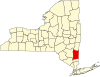 State map highlighting Dutchess County