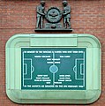 Une plaque à Old Trafford commémorant le crash aérien de Munich