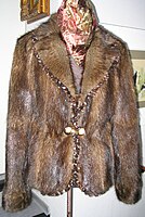 Muskrat fur coat