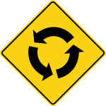 WA-39 Roundabout ahead