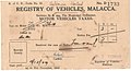 Rabbi Salomon Halevi Registration of Vehicles Malacca 7a