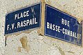 Angle place Raspail et rue Basse Combalot