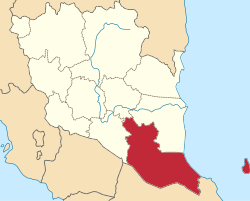 Location of Rompin District in Pahang
