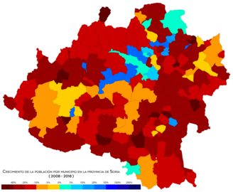 Crecimiento de población por municipio (2008-2018)