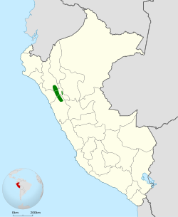 Distribución geográfica del curutié grande.