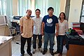 The project team with Prof. Voltaire Oyzon (left) at the Leyte Normal University.