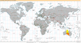 Localizzazione del fuso UTC+9:30