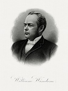 William Windom, by the Bureau of Engraving and Printing (restored by Godot13)