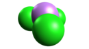 Struttura 3D Van der Waals del tricloruro di arsenico