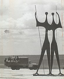 Os Candangos (1959) by Bruno Giorgi at Praça dos Três Poderes, Brasília, Brazil