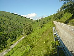 Vue sur le col plus haut.