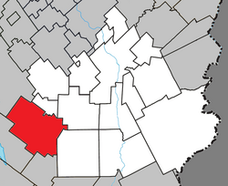 Location within Beauce-Sartigan RCM.