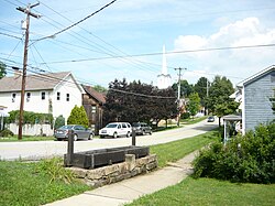 Historic water trough on East Pittsburgh Street in Delmont