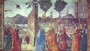Domenico Ghirlandaio, The Visitation, Tornabuoni Chapel.
