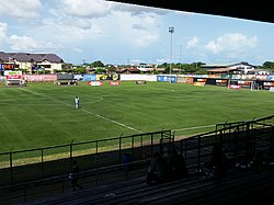 Vue de la tribune du stade en 2016