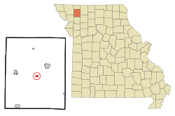 Location of Darlington, Missouri