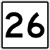 State Route 26 marker