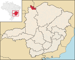 Location of Formoso in the state of Minas Gerais