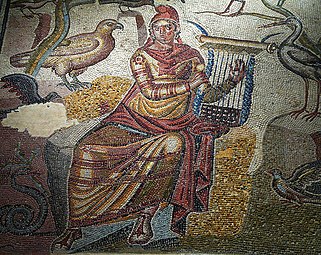 Detail from Zaragoza Fragment of the Mosaic of Orpheus
