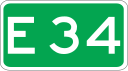 European route E 34 shield}}