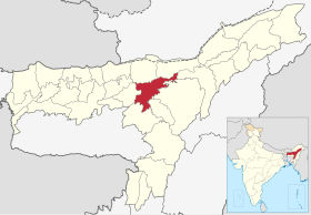 Localisation de District de Nagaon(assamais : নগাঁও জিলা)