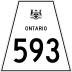 Highway 593 marker