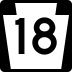 Pennsylvania Route 18 marker