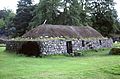 Restitution de black house au Highland Folk Museum près de Kimgussie (Highland council area).