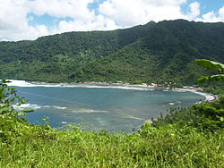 View of Uafato village from access road