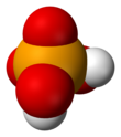 Space-filling model of selenic acid