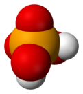 Space-filling model of selenic acid