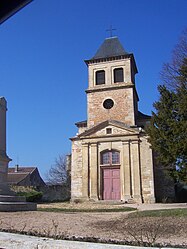 The church in Senozan