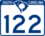South Carolina Highway 122 marker